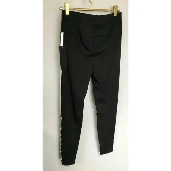 NWT Mono B Womens Black Side Line Reflective Stretch Pull-On Leggings Size Small - Picture 3 of 10